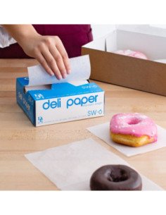 6" x 10 3/4" l Interfolded Deli Wrap Wax Paper - 500/Box...