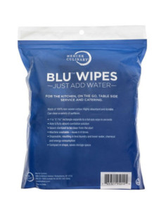 Mercer Culinary BLU™ Compressed Disposable Wipe 9" x 12"... 2