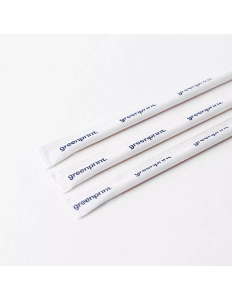 Standard Black Agave straws 21 cm, wrapped, 2000 pieces, 4/500 packs