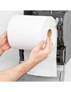 Janitorial 8" White Hardwound Paper Towel, 800 Feet /... 2