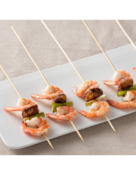 Compostable 12" Round Bamboo Skewers 1000/Box