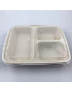 EccoCane 3-Comp PP5 Plasitc Microwavable Lid