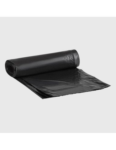 55 Gallon 2 Mil 38" x 58" Low Density Heavy-Duty Black Can Liner / Trash Bag - 100/Case