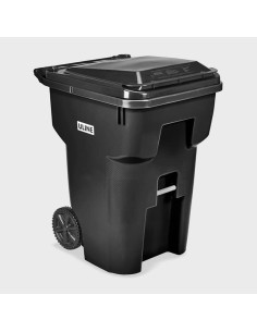 Trash Can with Wheels - 95 Gallon, Black