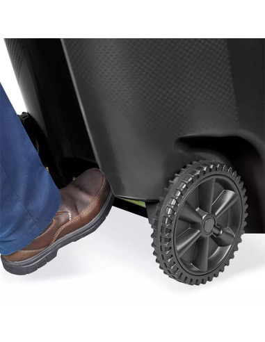 Trash Can with Wheels - 95 Gallon, Black