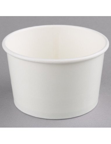 8 oz. White Double Poly-Coated Paper Food Cup - 500/Case