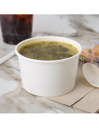 8 oz. White Double Poly-Coated Paper Food Cup -...