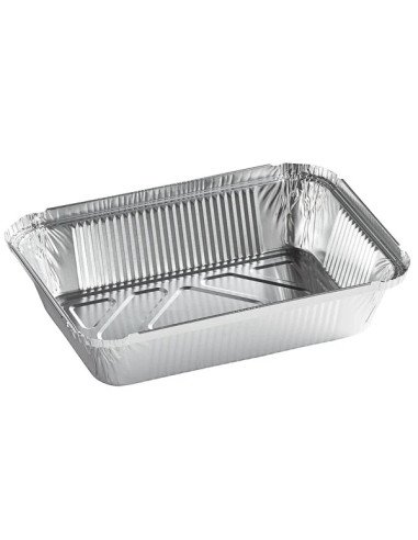 2.25 lb. Oblong Foil Take-Out Container - 500/Case