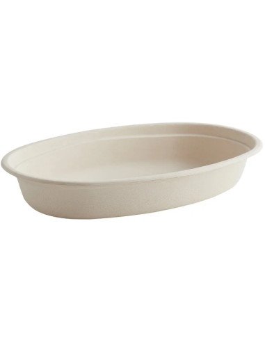 26 oz. Compostable Fiber Burrito Bowl - 300/Case