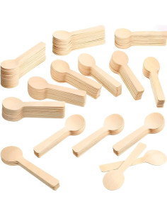 1000 Pack Mini Wooden Spoons 4 Inch Wood Small Spoons for... 2