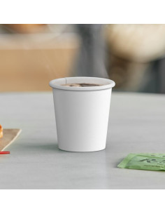 4 oz. White Poly Paper Hot Cup - 1000/Case 2