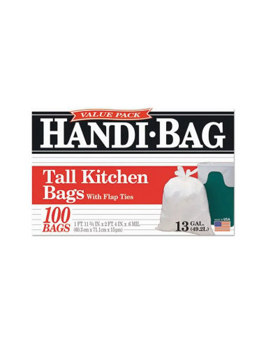 13 Gallon White Garbage Bag 60 count