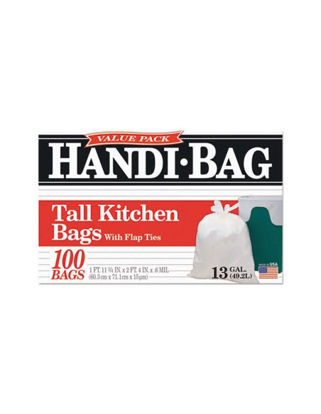 13 Gallon White Garbage Bag 60 count