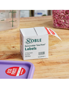 3" Use First Removable Round Label with Dispenser Carton...