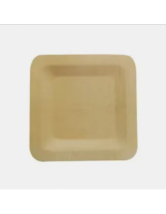 Plate 7 IN Bamboo Bamboo Square 100/Box