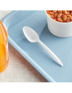 Medium Weight White Plastic Spoons  - 1000/Case 2