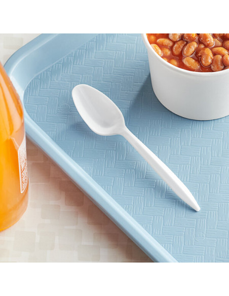 Medium Weight White Plastic Spoons  - 1000/Case