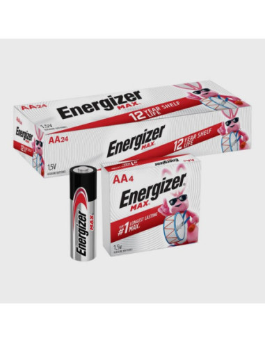 Energizer MAX E92BP-24 AA Alkaline Batteries -...