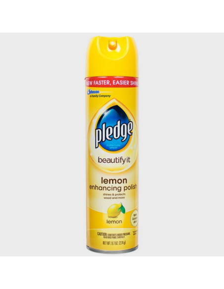 SC Johnson Pledge® 9.7 oz. Lemon Clean Aerosol Furniture Spray 2 pack