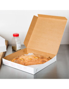 12" x 12" x 2" Clay Coated Pizza Box - 100/Bundle