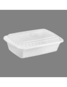 38 oz White  Rectangular Microwavable Heavy Weight...