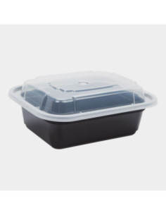 Newspring 12 oz Black Rectangular Microwavable Container...