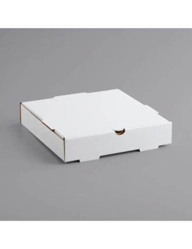 12" x 12" x 2" White Plain Pizza Box - 50/Bundle