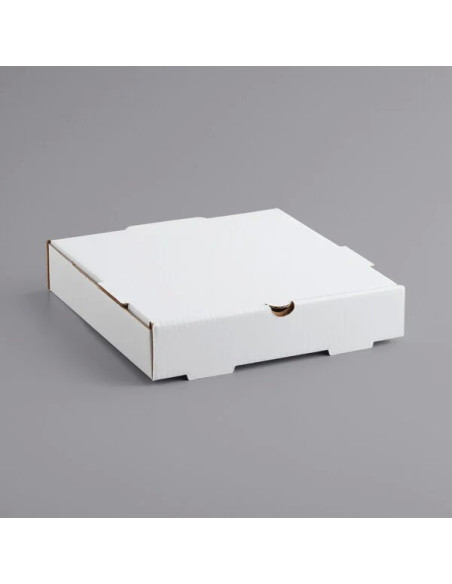12" x 12" x 2" White Plain Pizza Box - 50/Bundle
