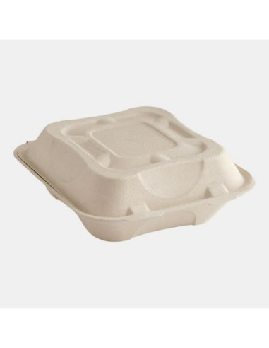 Dart Compostable Fiber Clamshell 8" x 8" x 3" -...