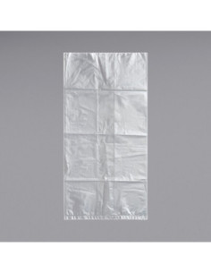 10" x 8" x 24" 1.5 Mil Clear Gusseted Polyethylene Bag -...