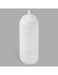 Tablecraft 108C 8 oz. Clear Cone Tip Squeeze Bottle with... 2