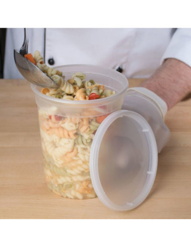 Microwavable Translucent Plastic Deli Container...
