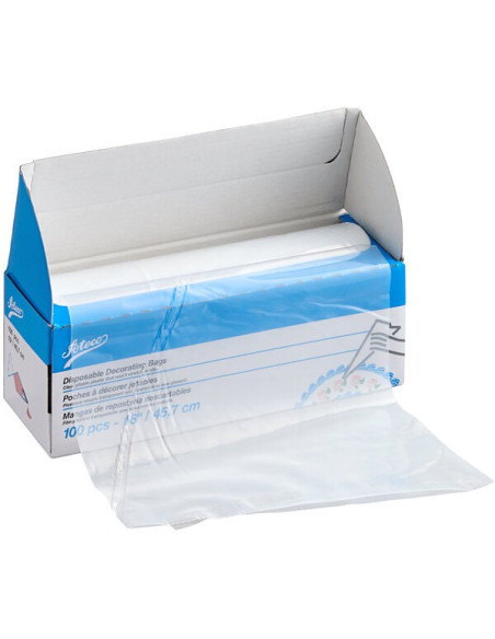 Ateco 18" High-Grip Clear Disposable Pastry Bag 100/Roll