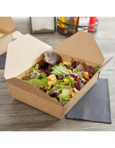 Kraft No 2 Microwavable Folded Paper Take-Out...