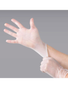 Vinyl Gloves  10 Boxes 100 gloves, 1000 in a Case 2