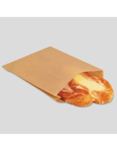 6.5x1x8" Grease Resistant Sandwich/Pastry Bag Natural... 2