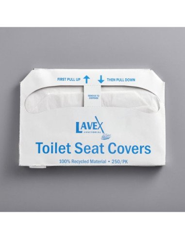 Lavex Janitorial Half Fold Paper Toilet Seat Cover - 500/Cs