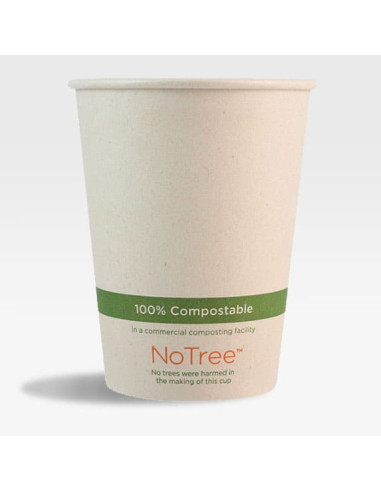 12 oz Compostable Hot Cup - 100% Sugarcane -...