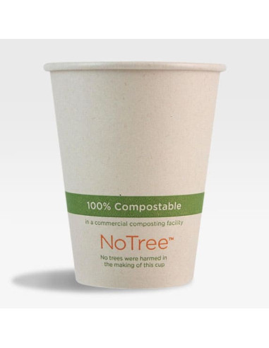 8 oz Compostable Hot Cup - 100% Sugarcane -...