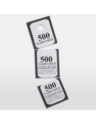 Winco Coat Checks, White, 500 Per Box, Medium