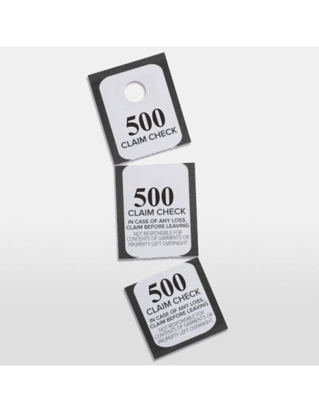 Winco Coat Checks, White, 500 Per Box, Medium