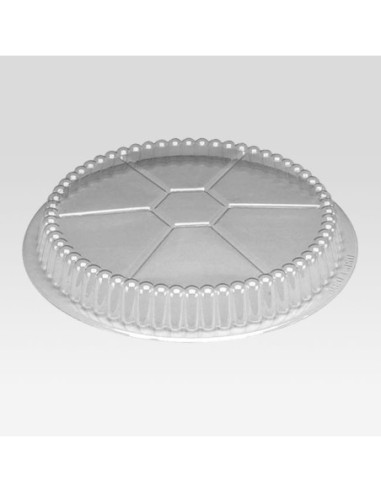 9" Clear Round Plastic Dome Lid - 500/Case