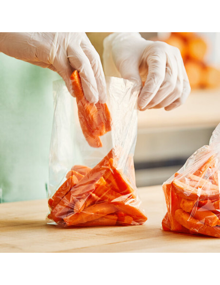 4" x 2" x 8" 0.68 Mil Standard-Duty Plastic Food Bag - 1000/Box