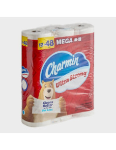 Charmin Ultra Strong 4" x 4" 2-Ply 220 Sheet Toilet Paper...