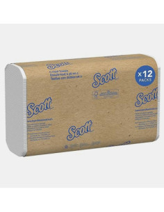 Scott Essential C-Fold Paper Towels, 1-Ply, White, 200...