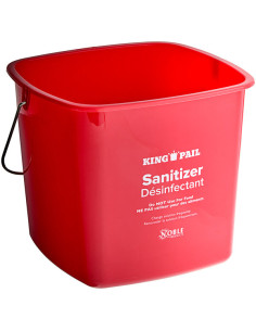 6 Qt Red Sanitizing Pail 2
