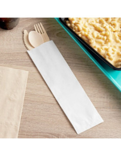 Bagcraft 2 3/4" x 10" White Disposable Silverware /... 2