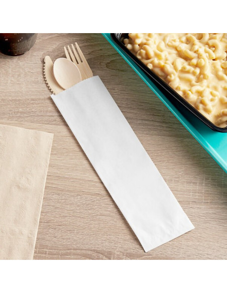 Bagcraft 2 3/4" x 10" White Disposable Silverware / Bakery / Churro Bag - 2000/Case