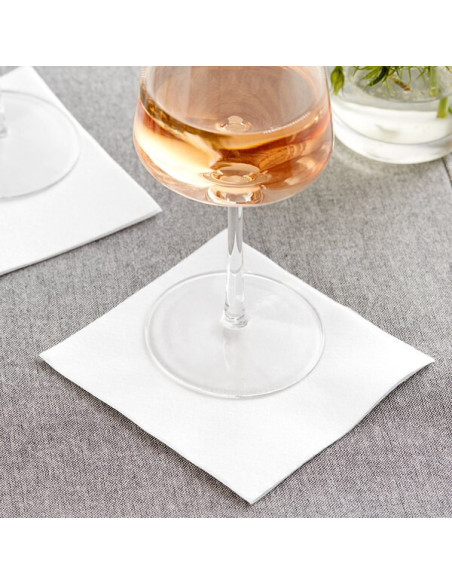 Hoffmaster Linen-Like White 1/4 Fold Beverage Napkin - 9.5" x 9.5" - 1000/Case