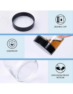 4oz Glass Jars With Lids, Mini Round Canning Jars Wide... 2
